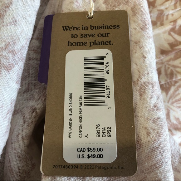 Patagonia Women's Garden Island 3.5" Shorts 58176-SP22 Multi Size - Picture 10 of 12